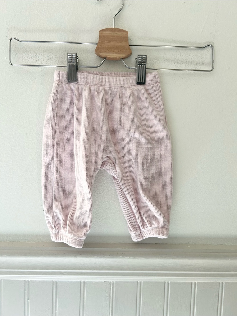 Old Navy 3-6 Months Baby Waffle Knit Joggers in Light Pink